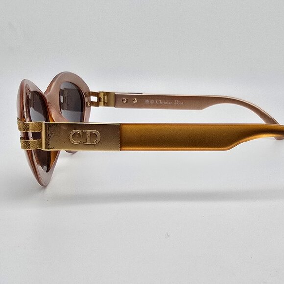 Christian Dior 2905 10 Crystal Burnt Orange Gold Frame Grey Lens Sunglasses 53mm main image 5